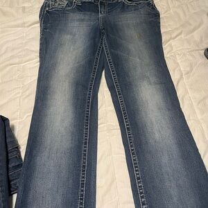 Soundgirl Women's Faded Blue Bootcut Jeans